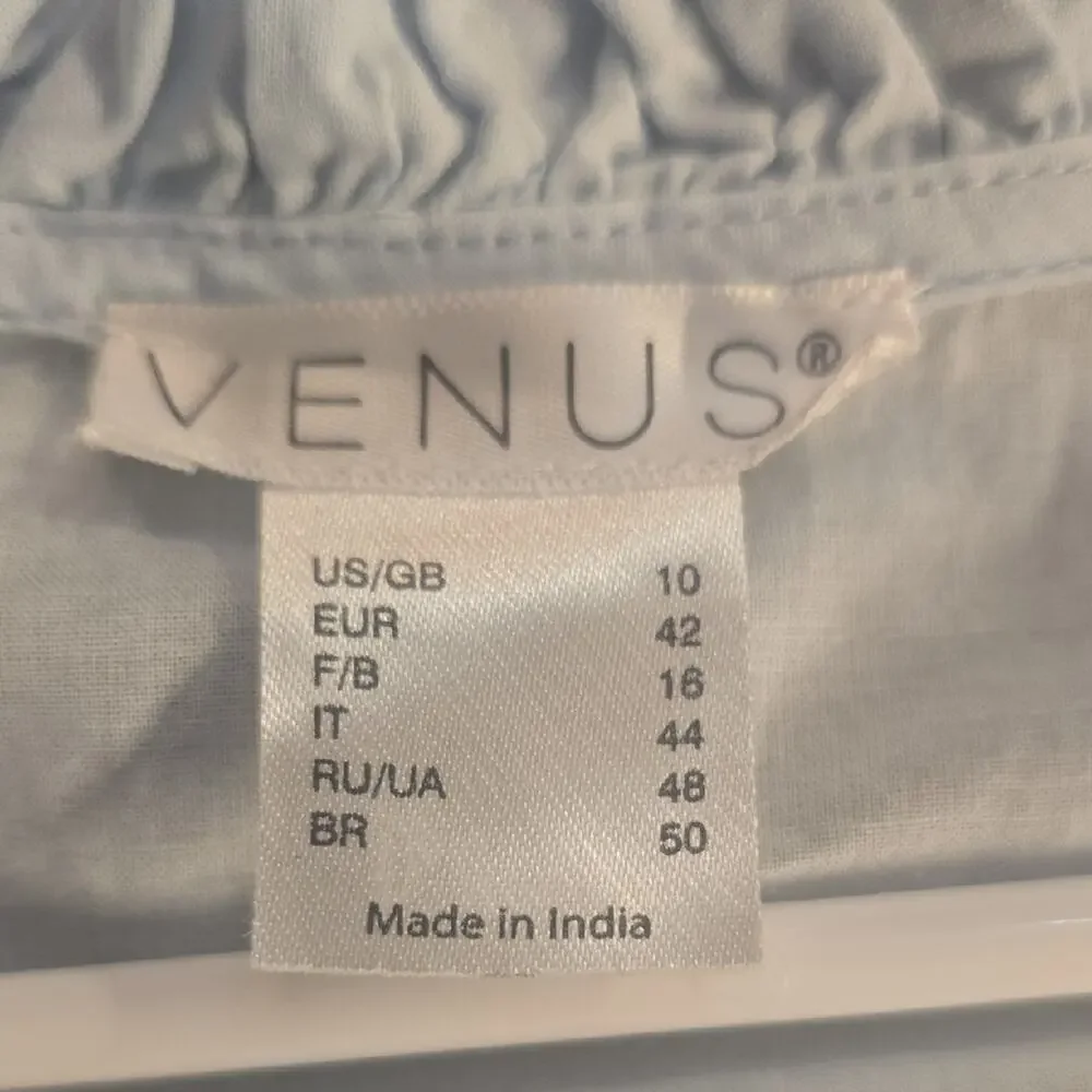 VENUS Light Blue Lace Accent Blouse - Picture 6 of 6